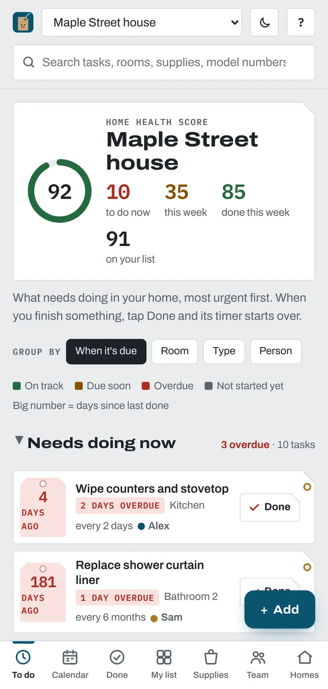What needs doing, most urgent first